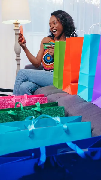 woman with shopping bags - Credit Limit